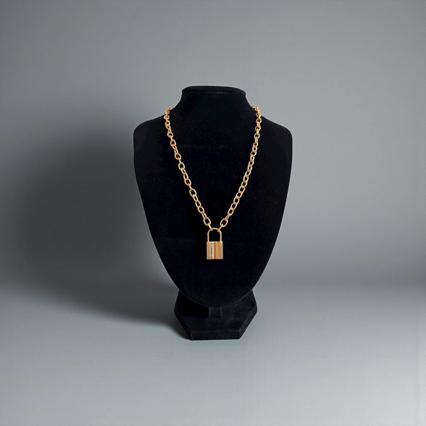The Keeper Chain handcrafted spiritual necklace front view in gold