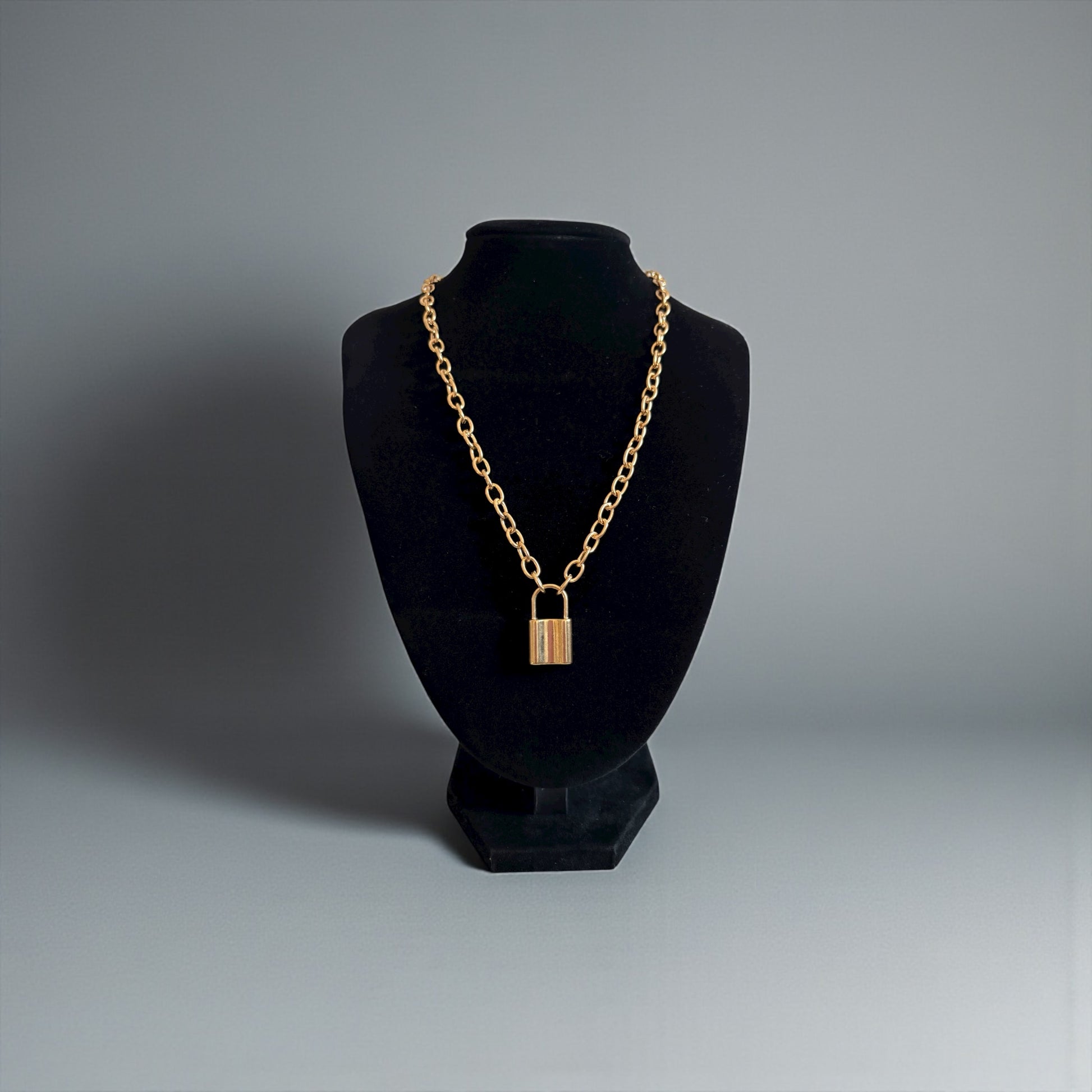 The Keeper Chain handcrafted spiritual necklace front view in gold