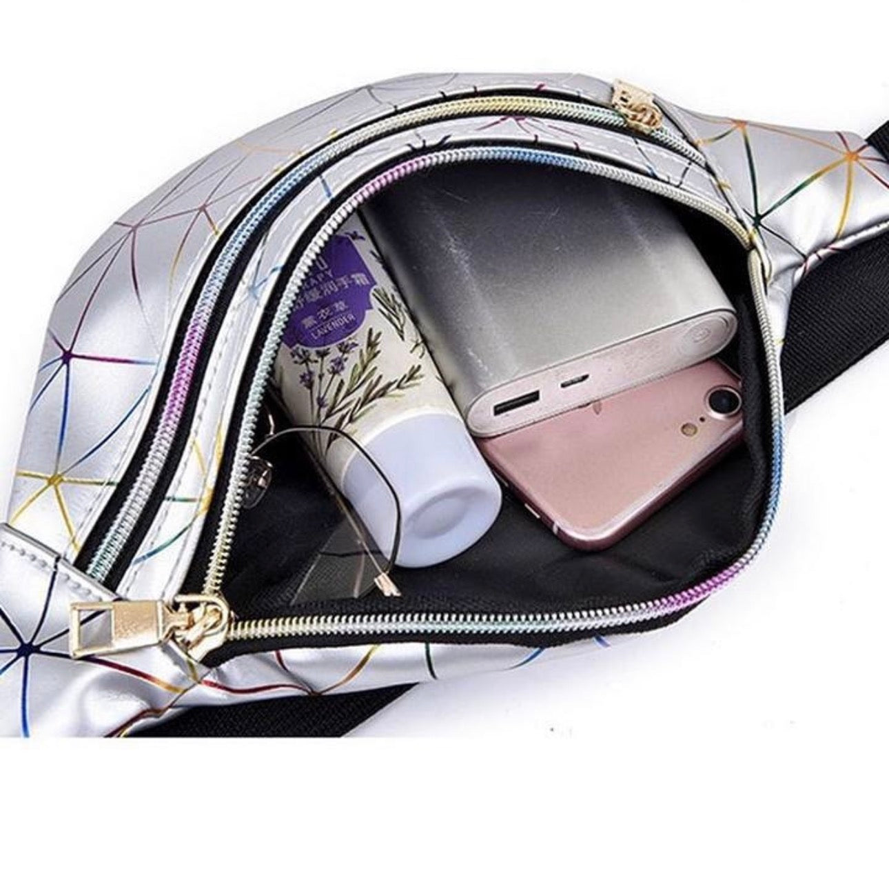 Starlight prism waist bag inside view