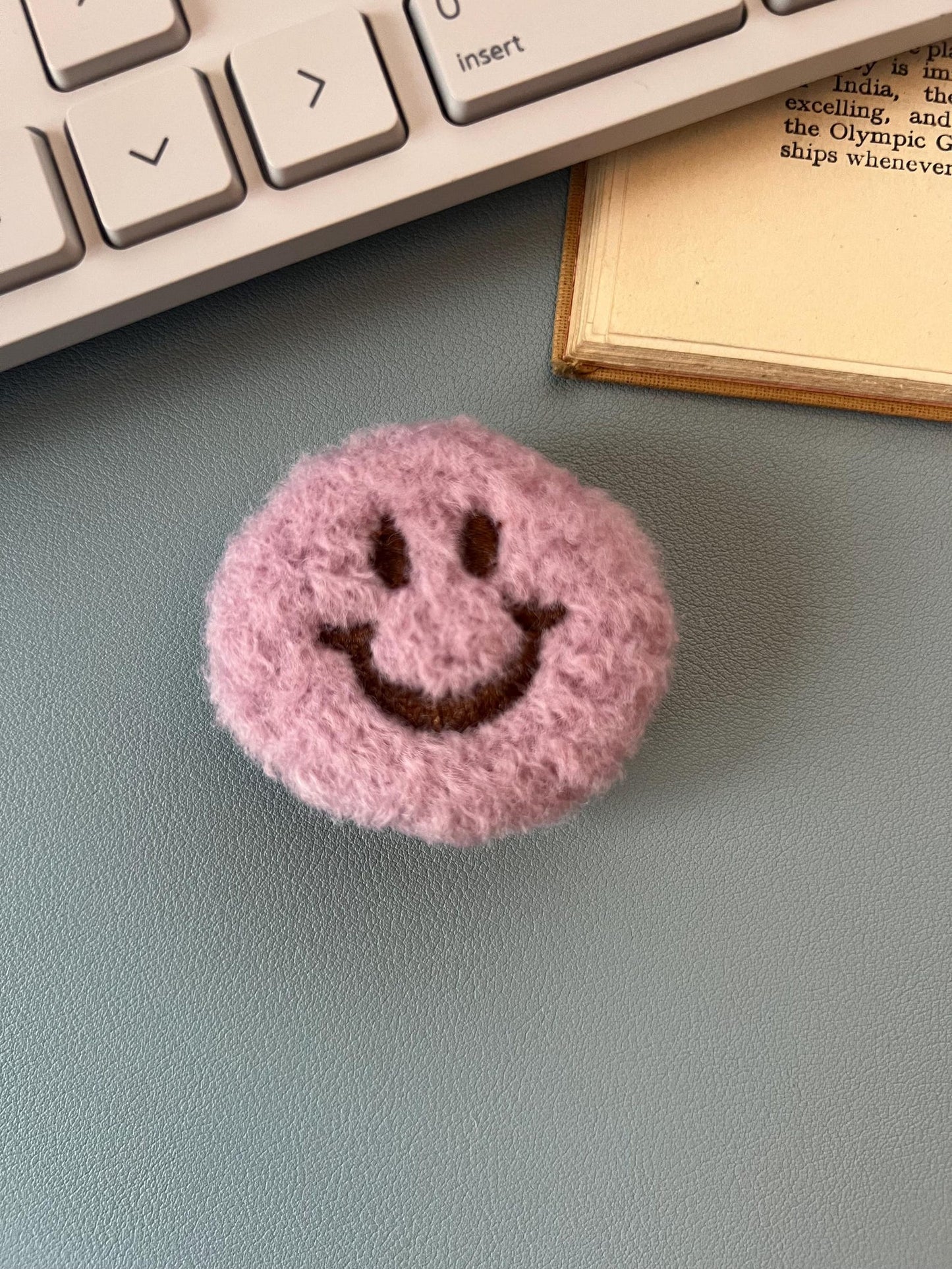 Whimsical Plush Smiley Phone Grip | Cute Phone Accessory | Rated Shop PG