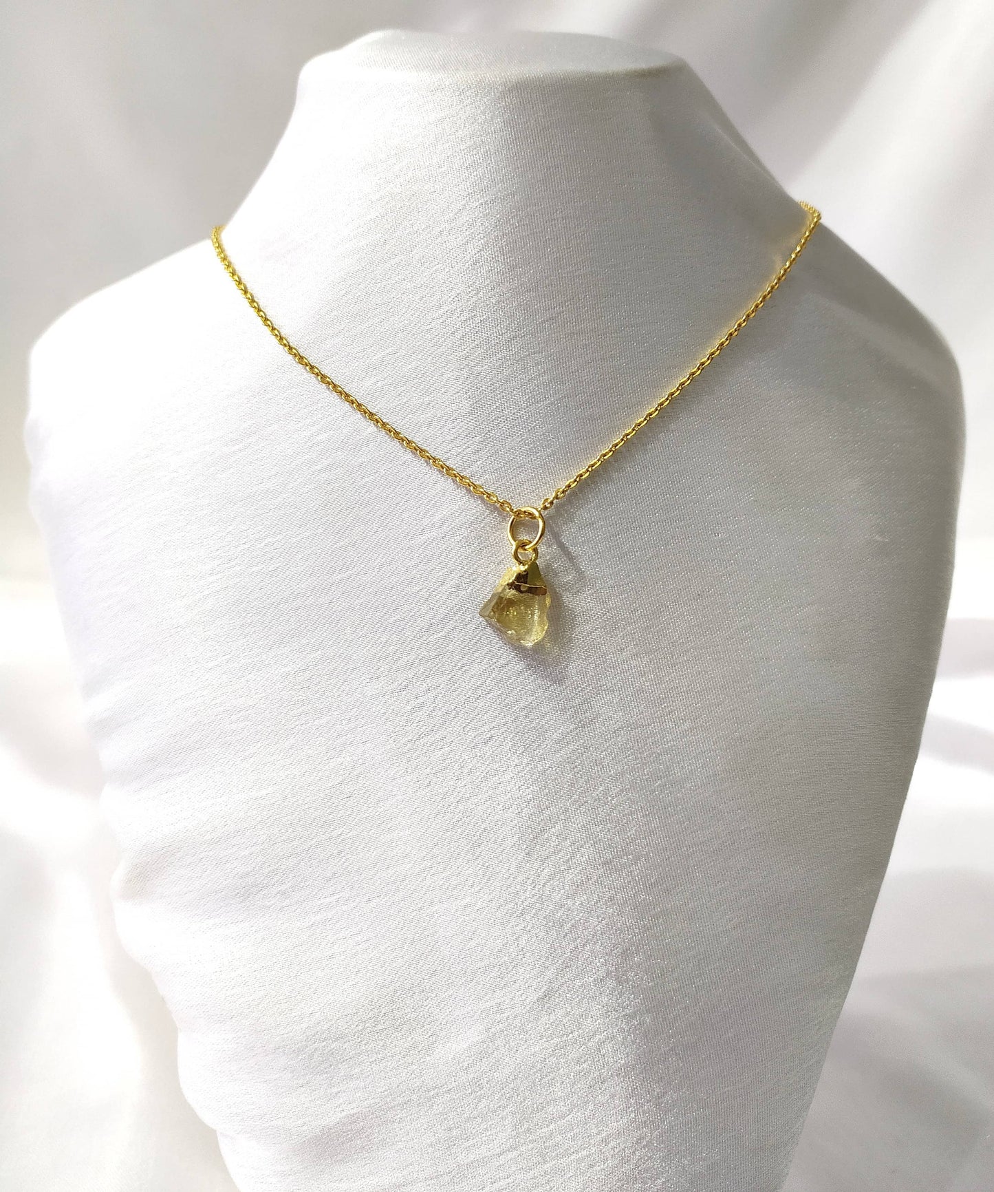 Solar Energy Necklace | Natural Raw Citrine Crystal | Rated Shop PG