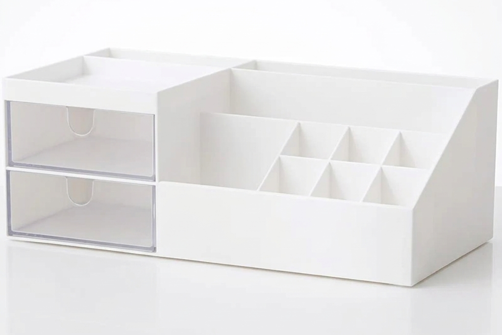 White Beauty Regimen Organizer